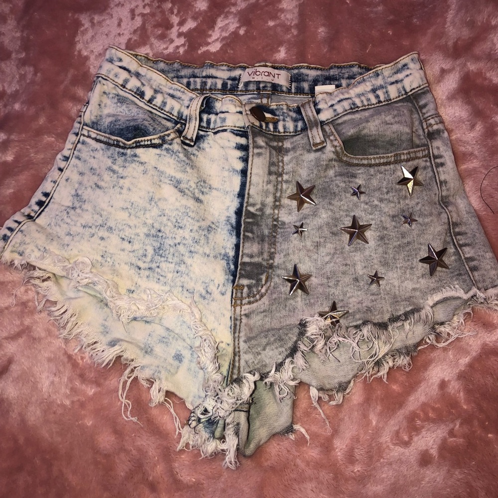 Light washed and grey shorts